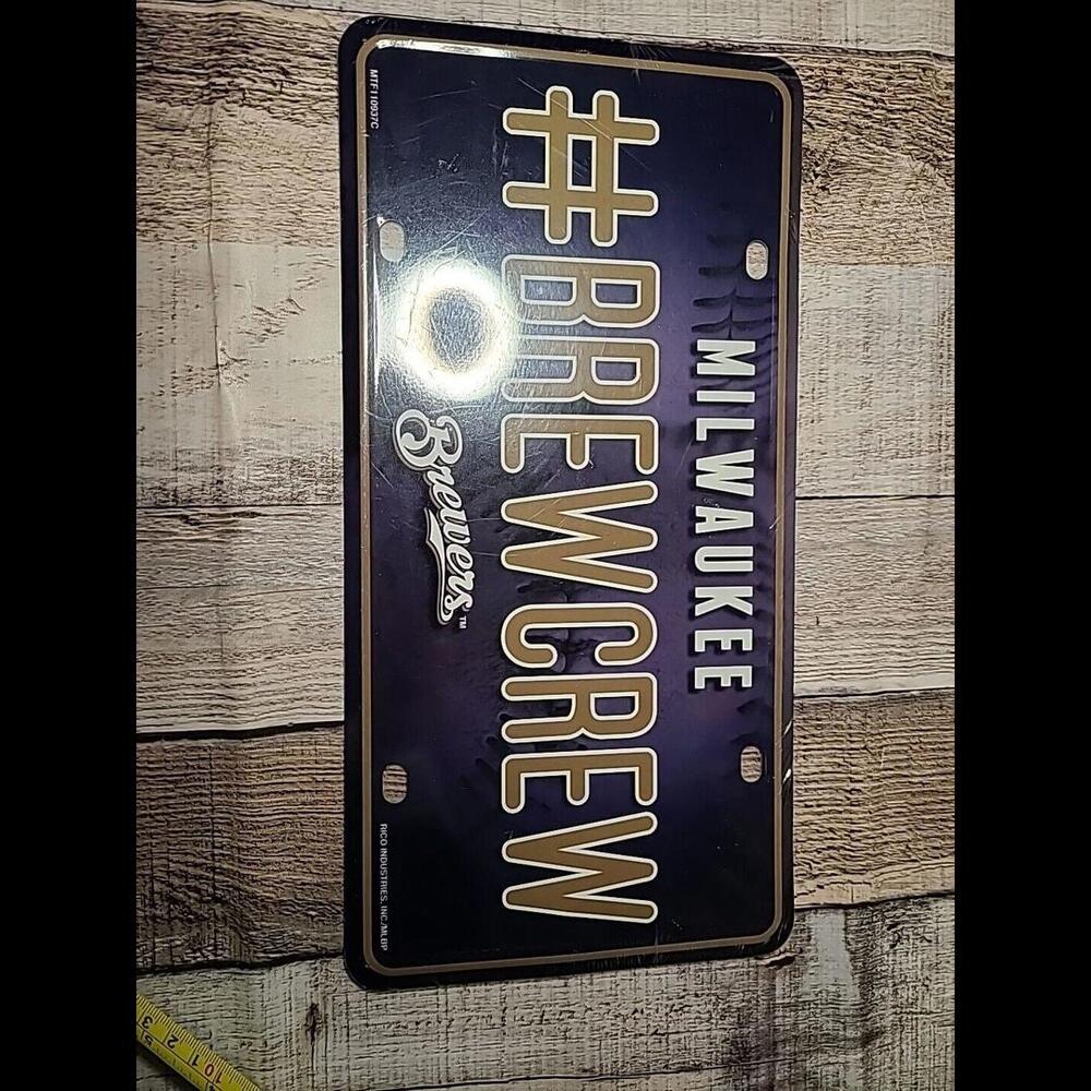 MLB Milwaukee Brewers Hashtag #BREWCREW License Plate